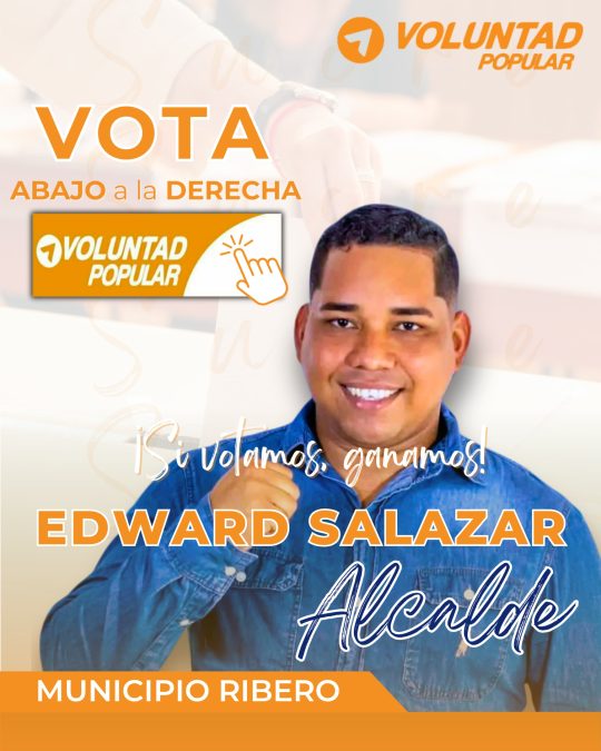 Edward Salazar Candidato Municipio Ribero Estado Sucre